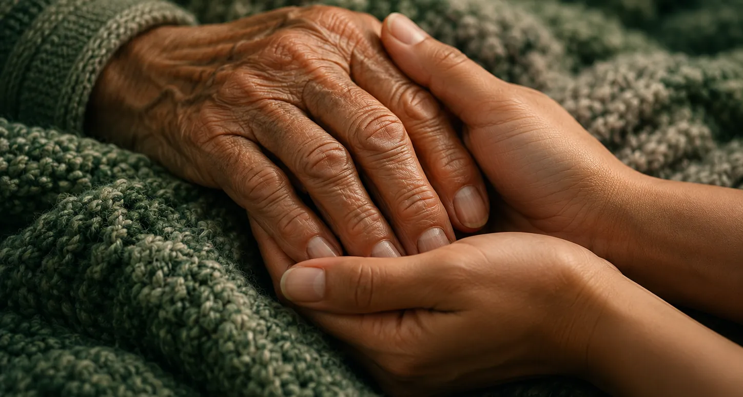 Two hands holding